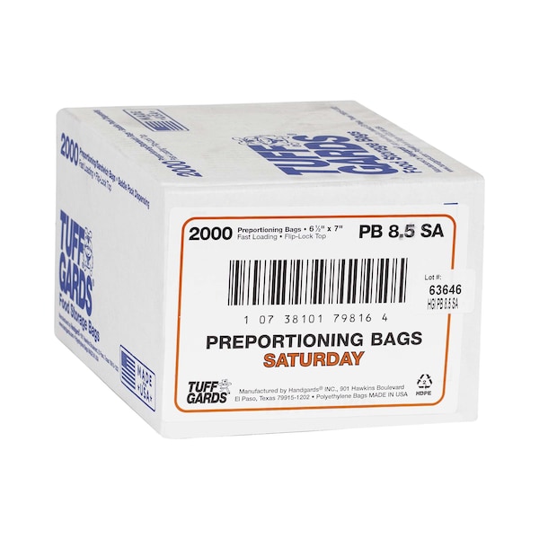 Tuffgards Tuff Gards 2M High Density Orange Saturday Preportioning Bag, PK2000 303679816 - main